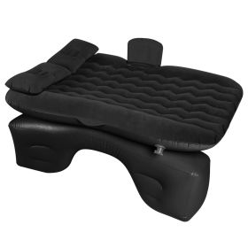 Car Air Mattress Bed Inflation Car Mattress Bed Portable Travel Camping Sleep Mat Car Inflation Bed For Trip (Color: black)